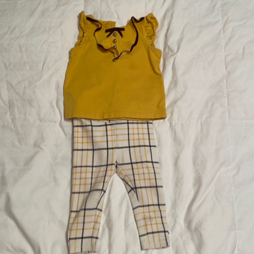 Janie and Jack girl outfit: Plaid pants